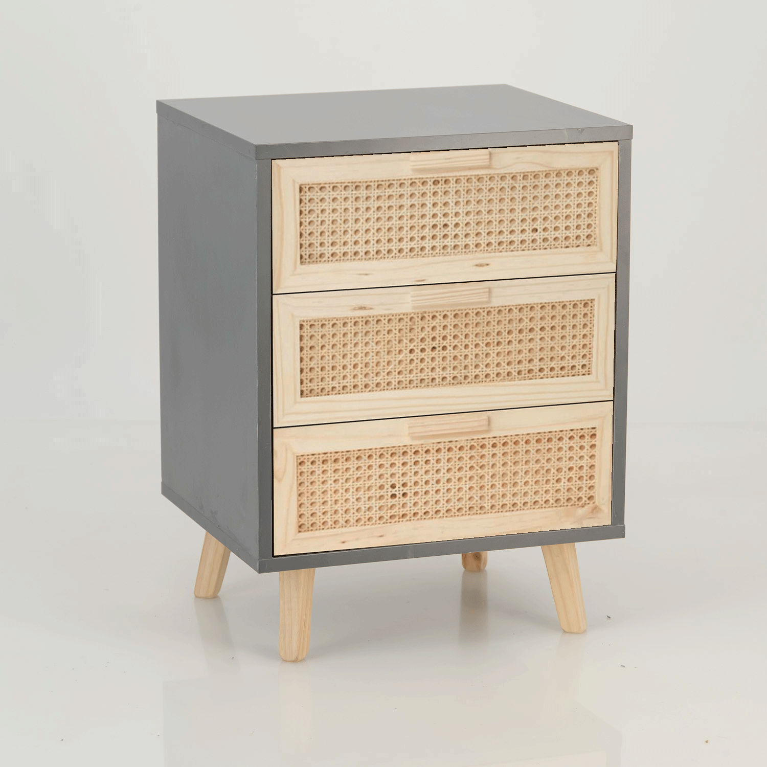 Romeo 3 Drawer Pedestal - Grey