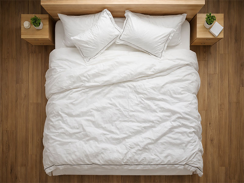 Rey's Fine Linen - Egyptian Collection - Oxford Satin Stitch Duvet Cover - Jet Black - Three Quarter(01 Set)