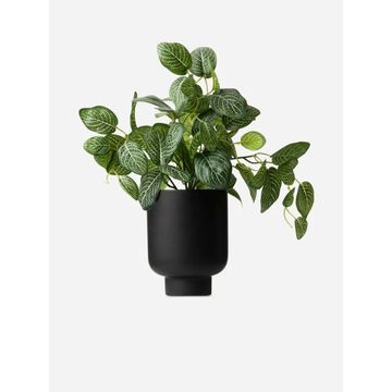 Faux Reticulated Leaf Plant in Ceramic Pot – Artificial Indoor Plant 36cm