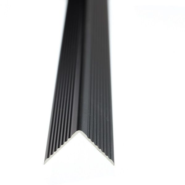 Aluminium Angle Edge LVT Black Undrilled 2500 x 21 x 21 Stair Profile Aluminium