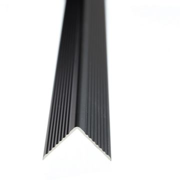 Aluminium Angle Edge LVT Black Undrilled 2500 x 21 x 21 Stair Profile Aluminium