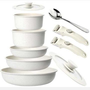 10 Piece Pots and Pans Set, Non Stick Detachable handle  Cookware Set