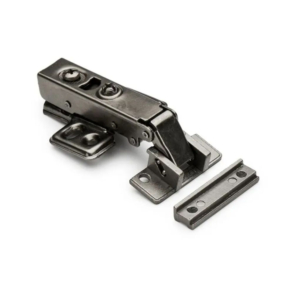 Black Steel Door Clip Hinges with Plates – 1 Pair for Aluminium Frame Doors