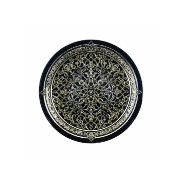 IRENA PLATE INSTANBUL 35CM ANTRACY & GOLD - Set of 1
