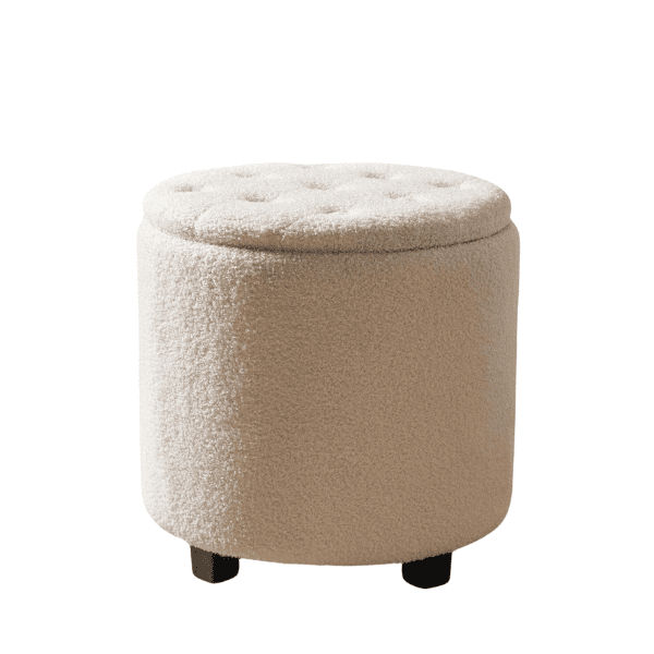 Button Top Storage Ottoman