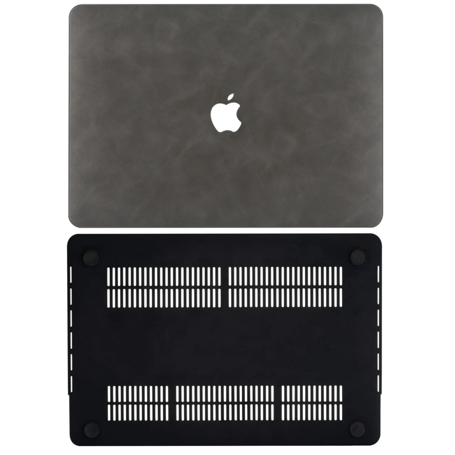 PU Leather Case Hard Shell for Macbook Air 13inch - Grey