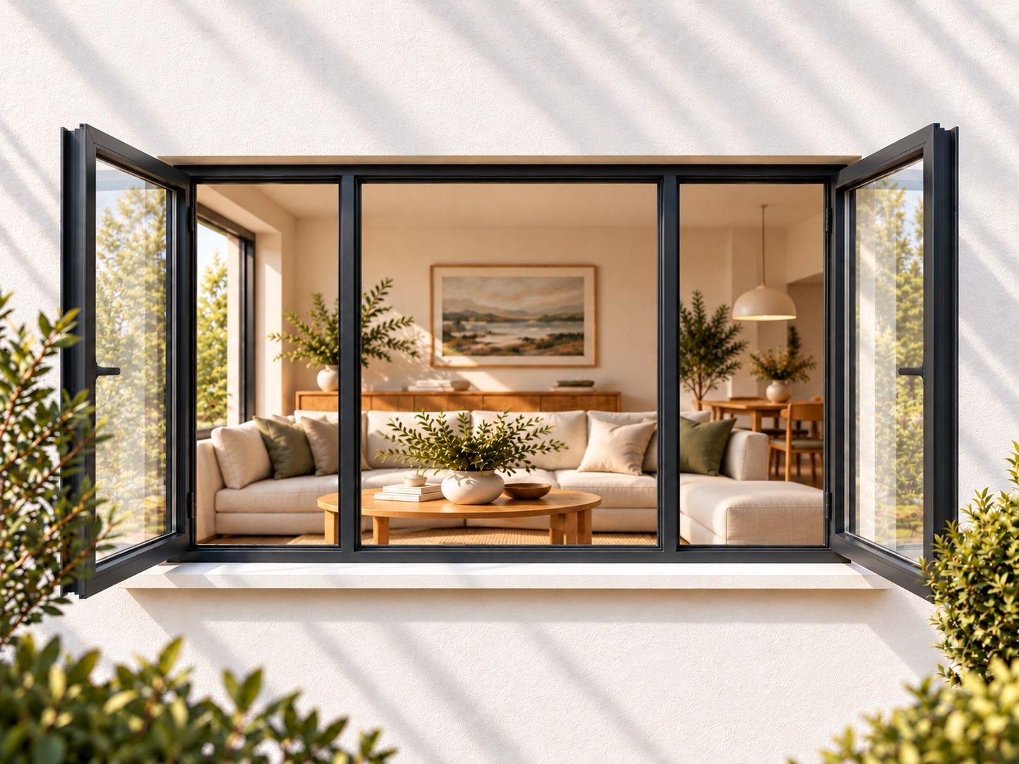 Kenzo Premium Side-Hung Aluminium Window - Charcoal, 2400 900 mm, Double Side Opener