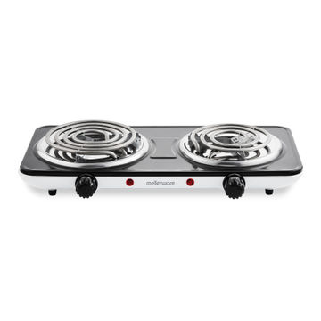 Mellerware Hotplate Double Powder Coat Black & White Spiral Plate 2500W "PowerPlus" LOCALLY PRODUCED