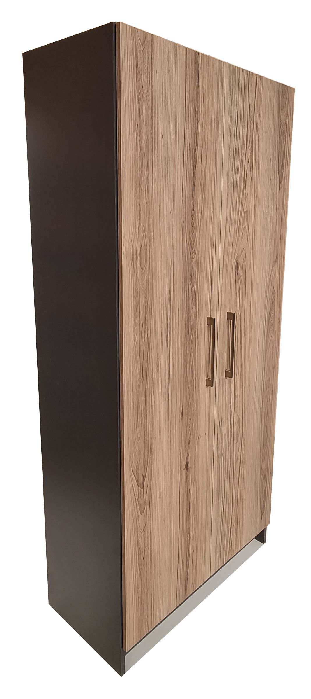 Oxford 5 Shelf,2 Long Door Book/Filing Cabinet 60cm - Storm Grey & Sahara