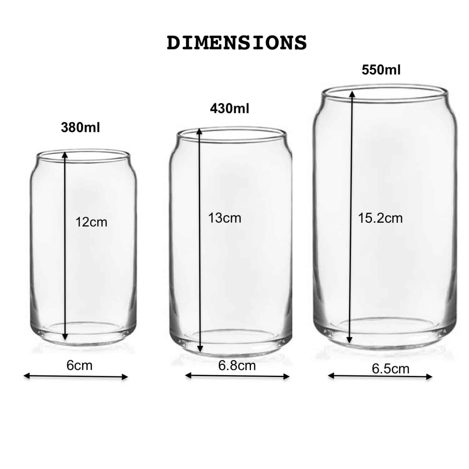 ‘Soda Can’ design drinking glasses - 380ml