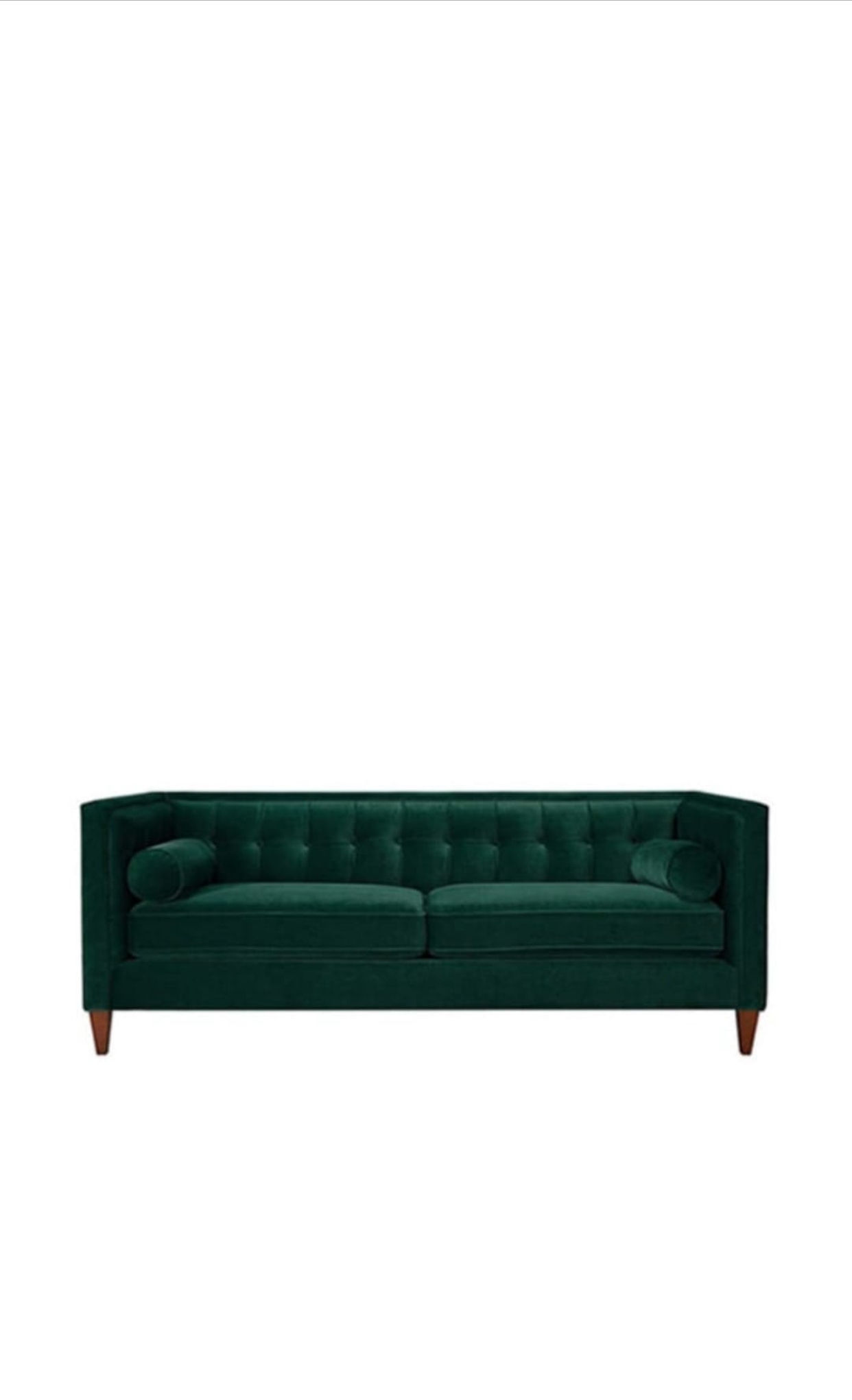 IG Furn- Lottie Velvet Couch Green