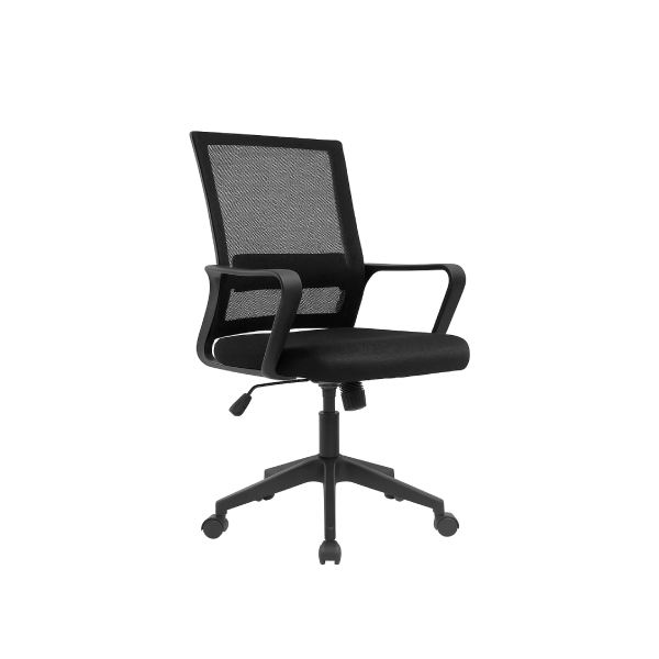 Everfurn Marine Mid Back Office Chair with Lumbar Support-Black