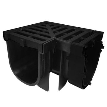Co-Drain Channel Kit - 90 Degree Bend - Black