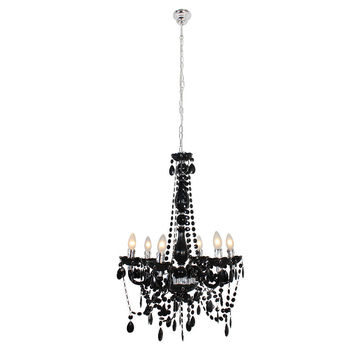 Octave - Acrylic - 6 Lights - Chandelier - 550mm - Black