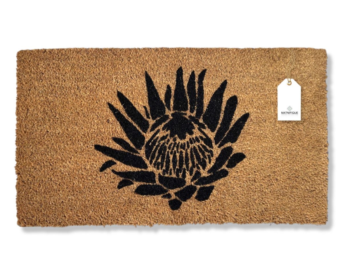 Matnifique Coir Design Doormat - Protea 700 x 400 x 14mm