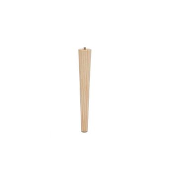 Cone Leg with M8 Bolt, H300mm x 65mm x 35mm, Raw Pine (4 Pack) BY WOODLY