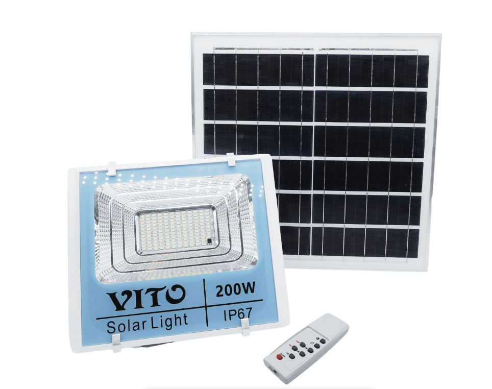 Vito 200w Solar Floodlight with Remote Control