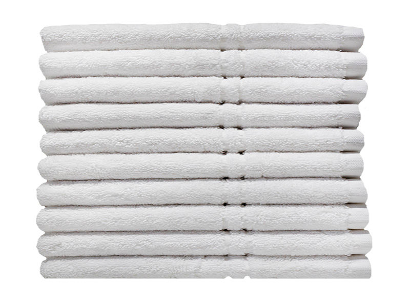 Bunty's Hotel Collection 600GSM 30x50cms Guest Towel - 10 Pc Pack - Optical White
