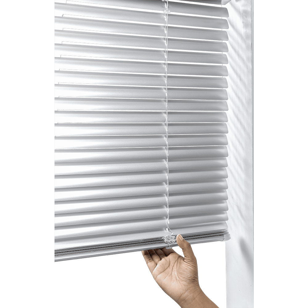 25mm Cordless Aluminium Blind - 1000x1000 Silver