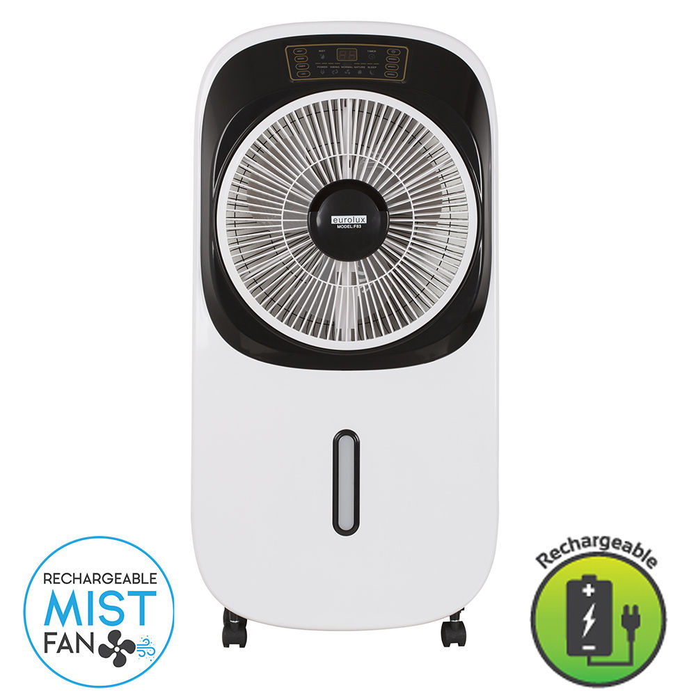 Eurolux Portable Rechargeable Mist Fan with LED