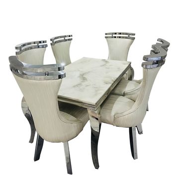 6-Seater Stainless Steel Dining Room Suite
