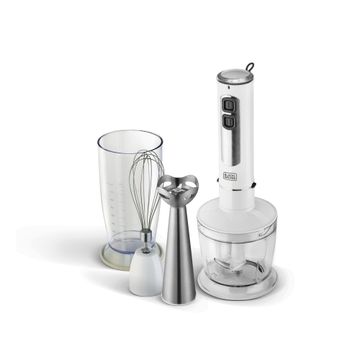 Black & Decker 400W 4 in 1 Stainless Steel Stem Hand Blender with Chopper and Whisk |SB400-B5