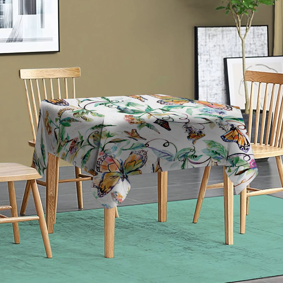 Butterfly Garden By Kristin Van Lieshout Square Tablecloth | LEROY ...