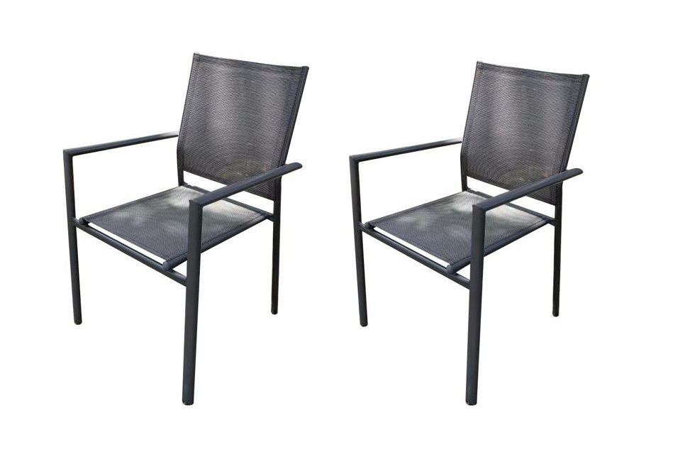 Seagull Textilene Stackable Patio Dinner Chair Set of 2