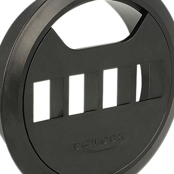 Delock Keystone Mounting 4-Port In-Desk 80Mm Black