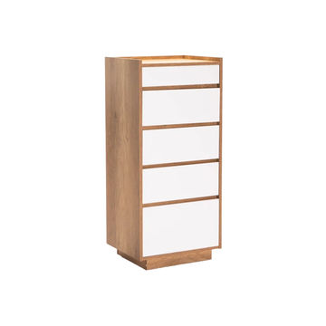 Vividitto - Seraphim 5 Drawer Chest - Wild Oak/White