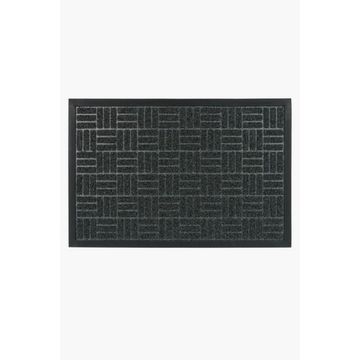 Coir and Rubber Lines Door Mat – 40x60cm, Durable Non-Slip Design