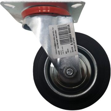 100mm Rubber Industrial Trolley Castor