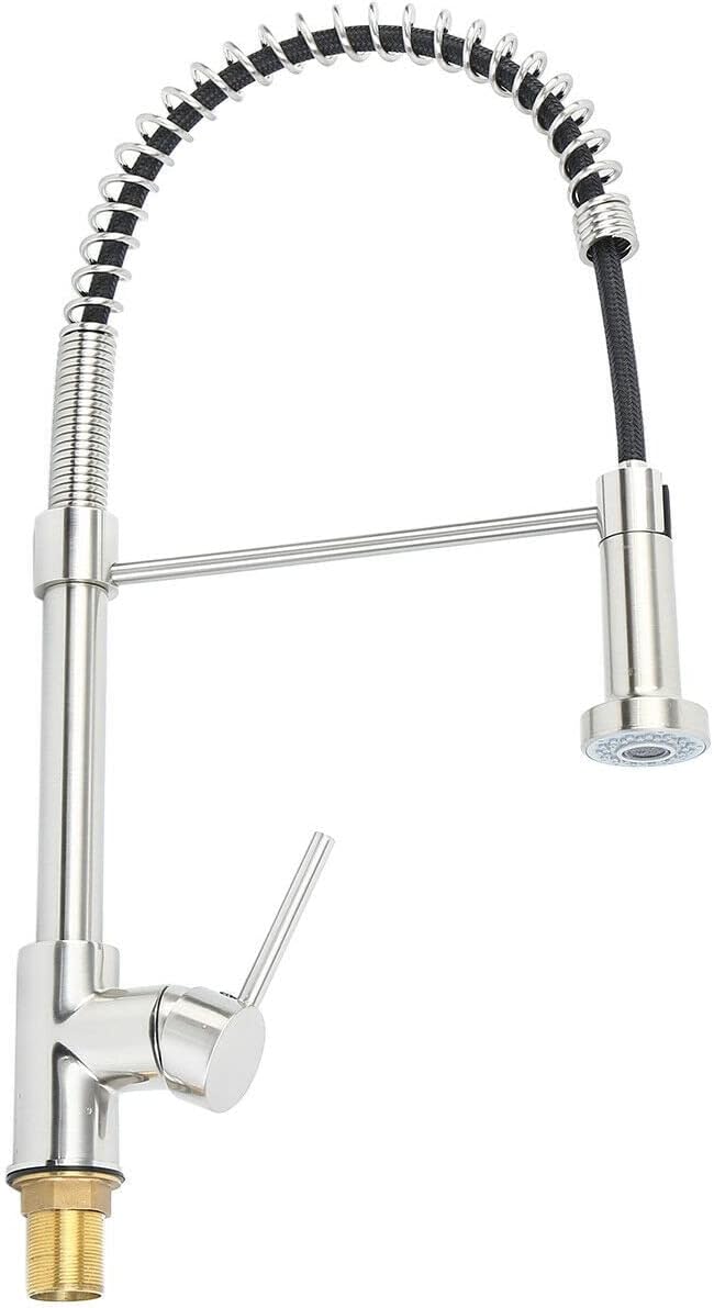 S/STEEL KITCHEN MIXER - CHROME & MATT BLACK - 107