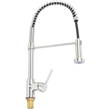 S/STEEL KITCHEN MIXER - CHROME & MATT BLACK - 107