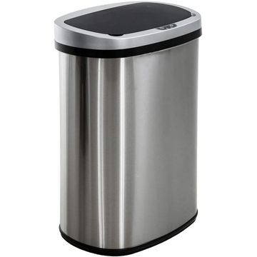 ROUND 50L STAINLESS STEEL AUTO DUSTBIN