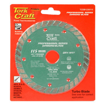 Tork Craft - Diamond Blade 115mm Turbo Hot Pressed