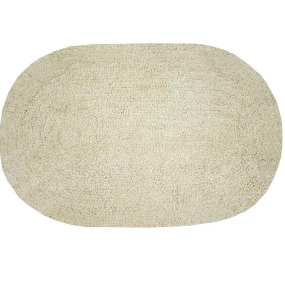 Funky Bathmat Cotton Cream W60cmxD40cm