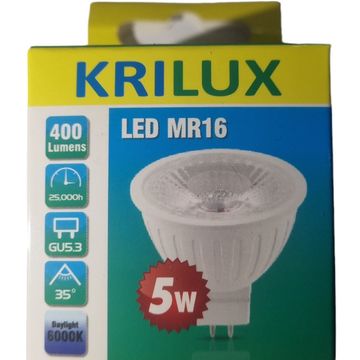 MR16 5w daylight 6000K not dimmable 2yr w Krilux