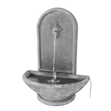 Classical Light Weight Wall Mounted Water Feature – Cement