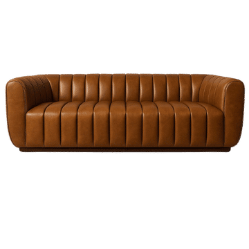 Innofurn- Leather Channel Tufted Sofa