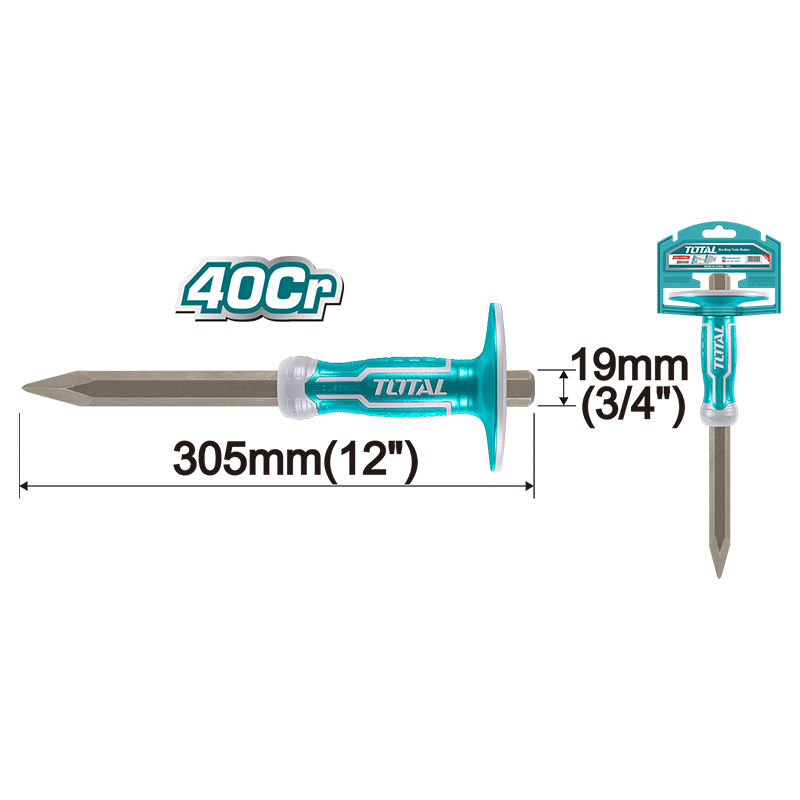 Concrete Chisel 305mm Handle Size: 19mm TOTAL TOOLS