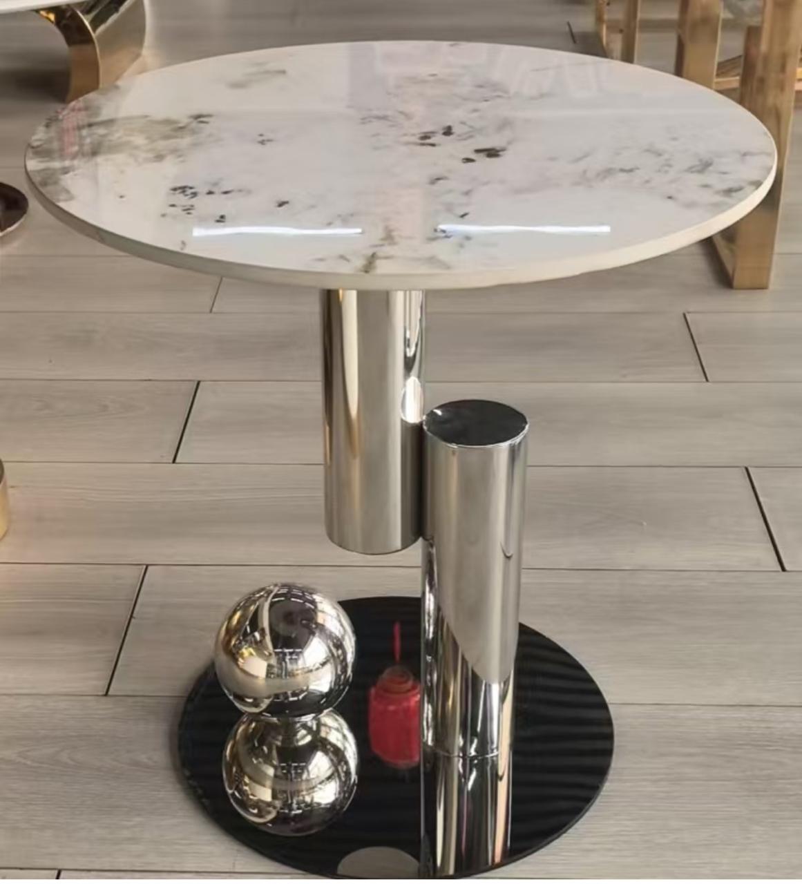 IG Furn - Lyra Luxury Side Table Silver
