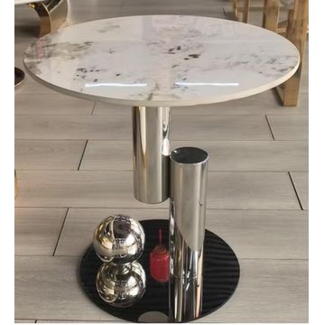 IG Furn - Lyra Luxury Side Table Silver