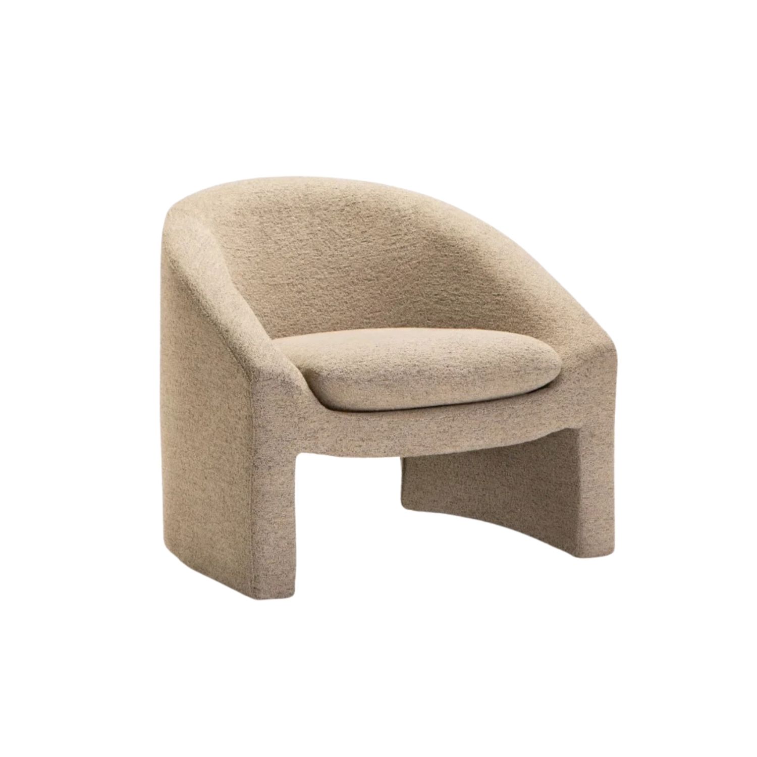 Speckled Fabric Occasional Chair - Latte