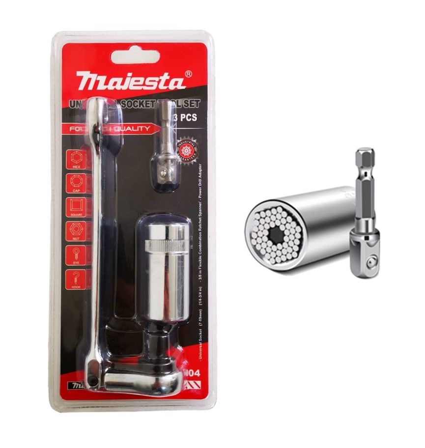 Majesta  3PCS Universal Socket Tool (Flexible)