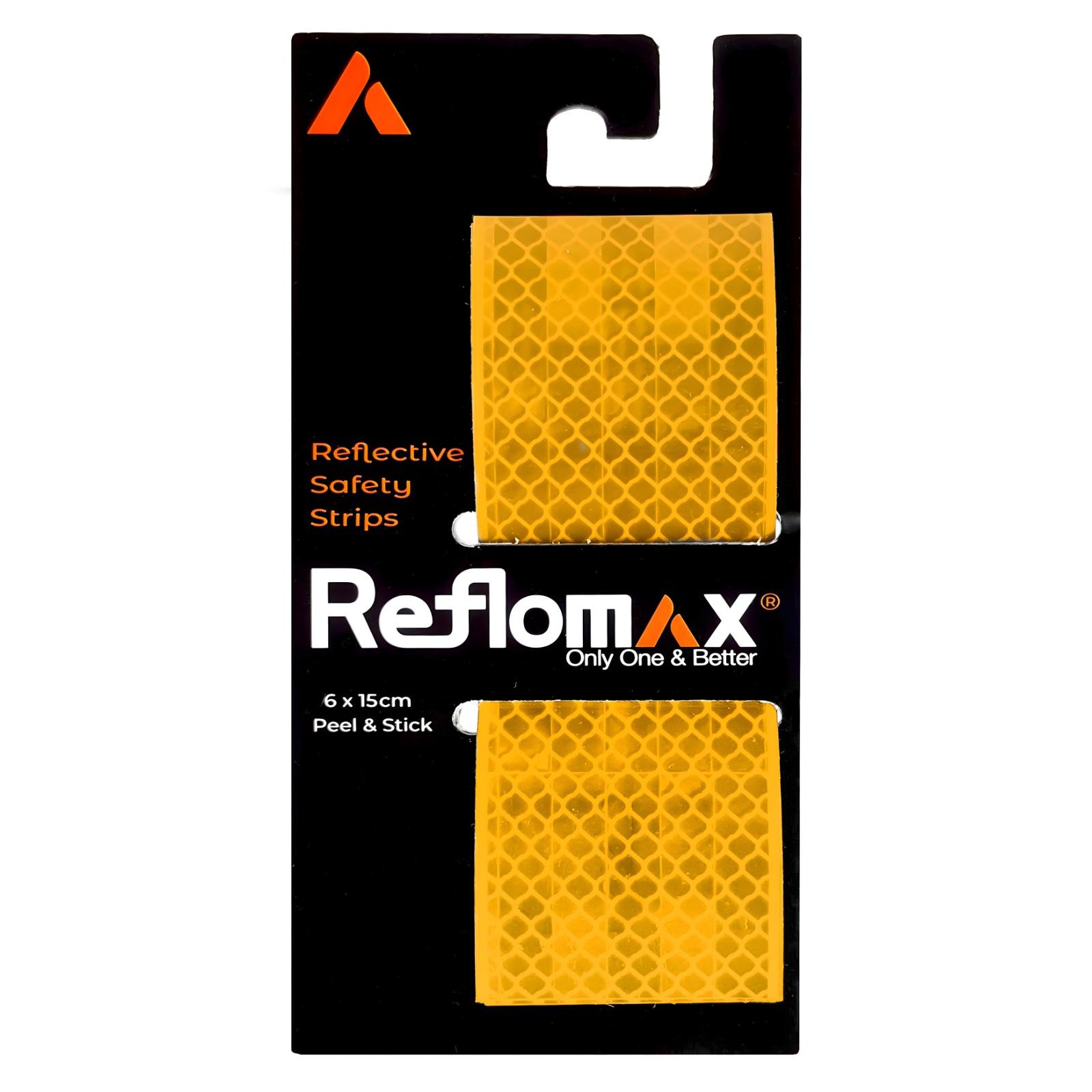Reflomax - Reflective Safety Reflector Multipurpose Strips - 6 Pieces - Yellow