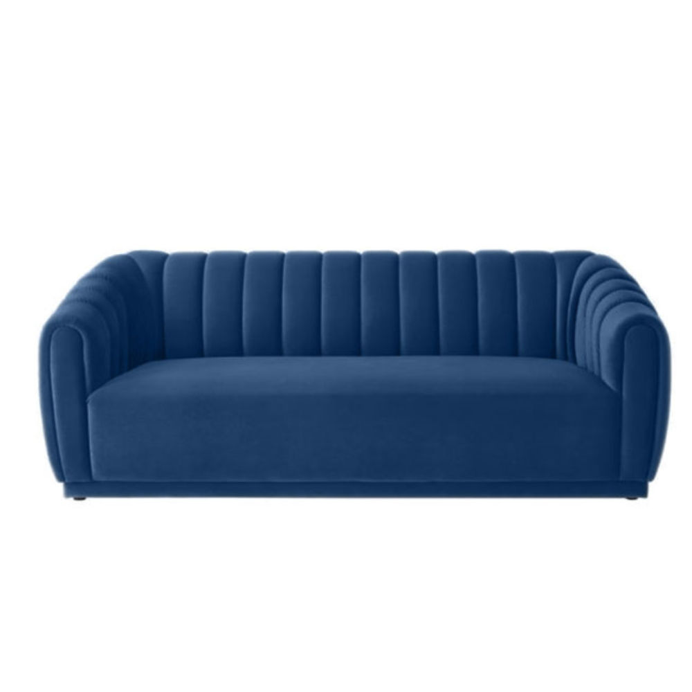Ludovica Three Seater Stripe Couch-Royal Blue