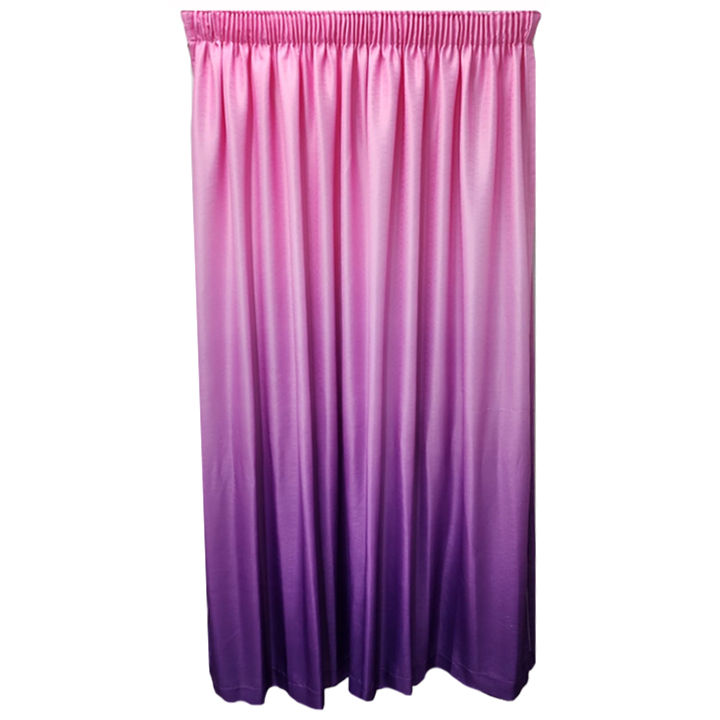 Matoc Readymade Curtain Ombre Pink to Purple Curtain Lined Taped