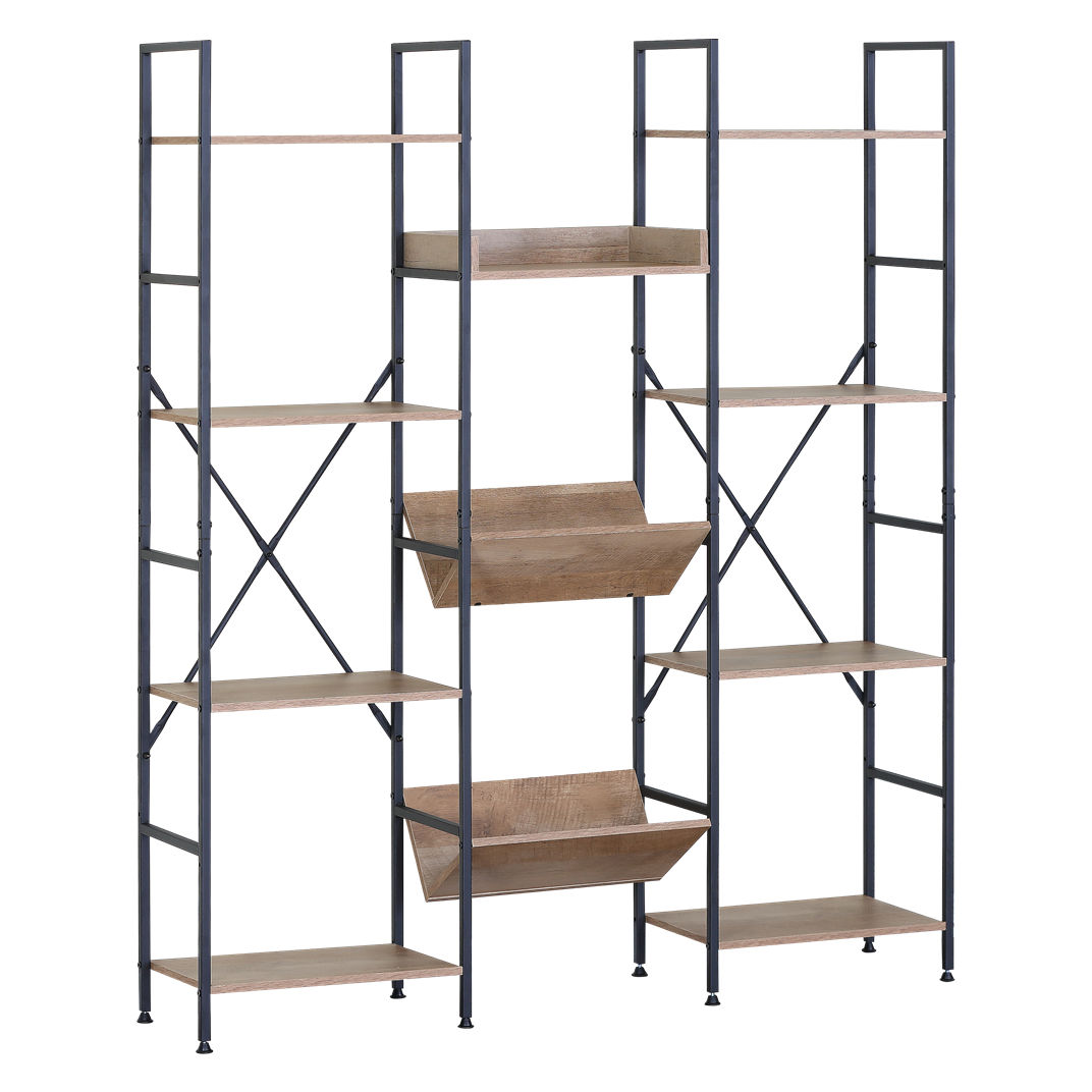 Nantes 11-Tier Metal Bookcase and Display Shelving