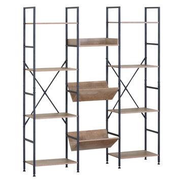 Nantes 11-Tier Metal Bookcase and Display Shelving